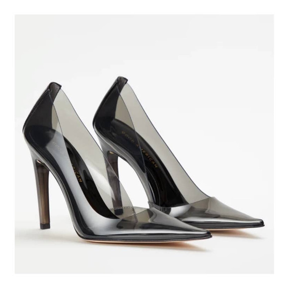 Good American Cinderella Pumps Light Smoke Size 9.5 GA275PB-E - Picture 5 of 10